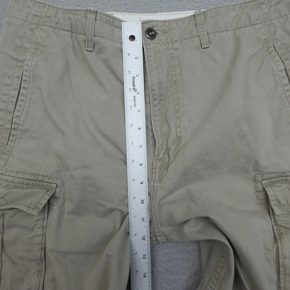 Levis Cargo Shorts Mens 34x11 Beige 100% Cotton Canvas Utility Hiking Outdoor